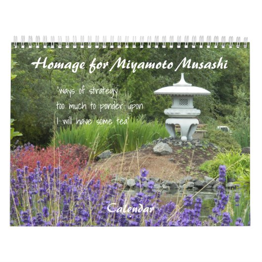 Calendrier Mural Hommage pour Miyamoto Musashi Haiku (Protection)