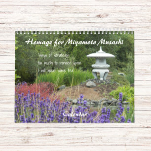 Calendrier Mural Hommage pour Miyamoto Musashi Haiku