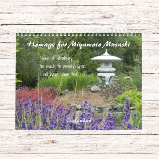 Calendrier Mural Hommage pour Miyamoto Musashi Haiku