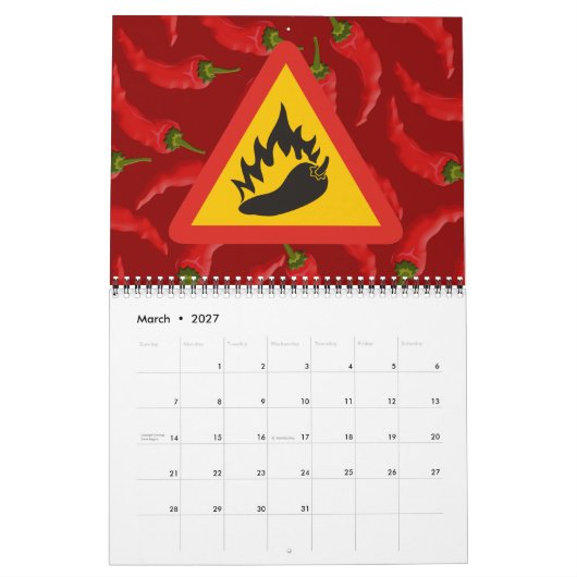 Calendrier Mural Hot pepper danger (Mar 2027)