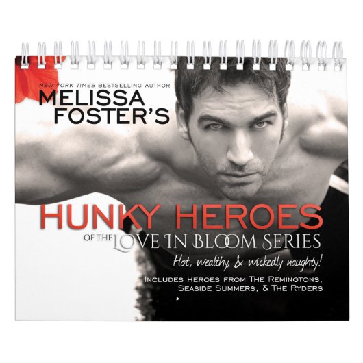 Calendrier Mural Hunky Heroes of the Love in Bloom Series Calendrie (Protection)