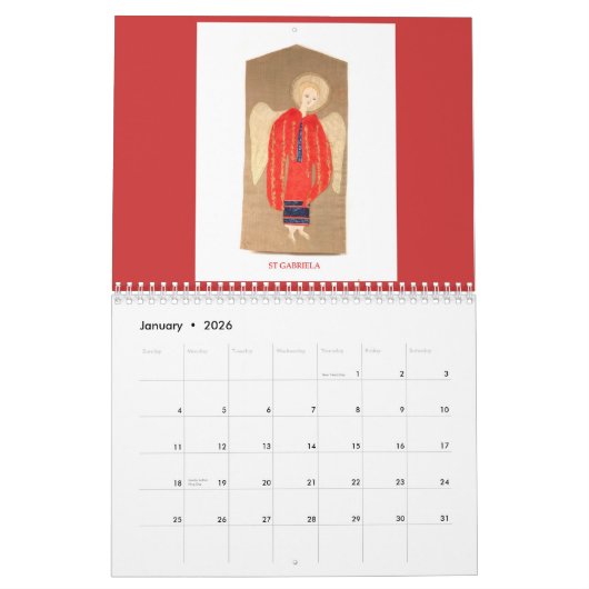 Calendrier Mural Icônes d'ange        … (Jan 2026)