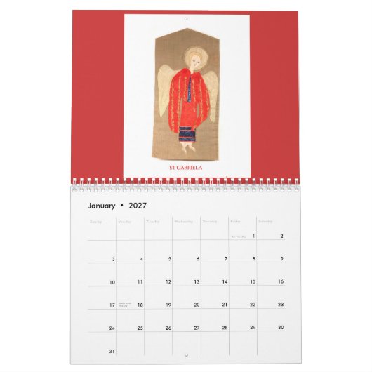 Calendrier Mural Icônes d'ange        … (Jan 2027)