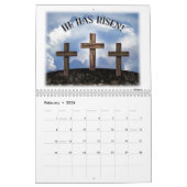 Calendrier Mural Il s'est levé 3 croix rocailleuses (Feb 2026)