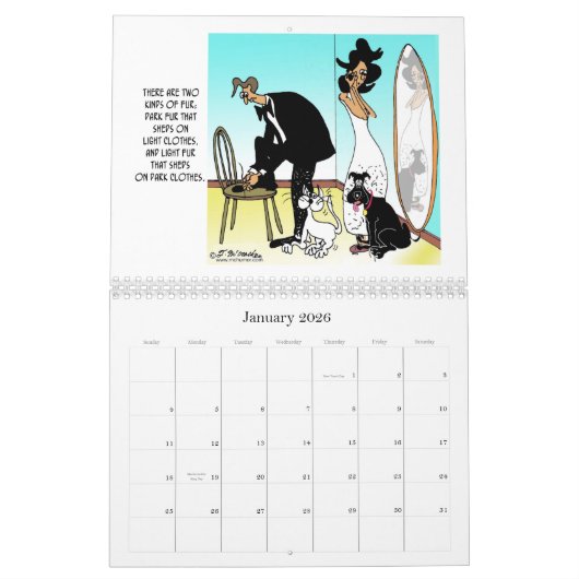 Calendrier Mural Il y a deux genres de fourrure (Jan 2026)