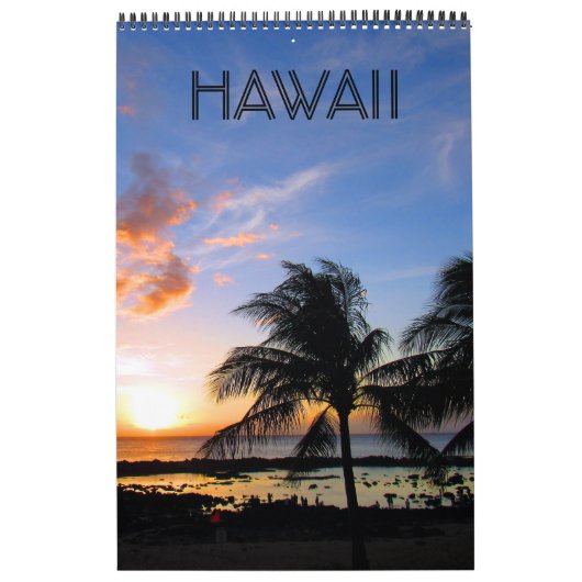 Calendrier Mural îles hawaï 2026 (Protection)