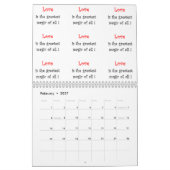 Calendrier Mural Illustration/calendrier inspiré du R-U conceptions (Feb 2027)