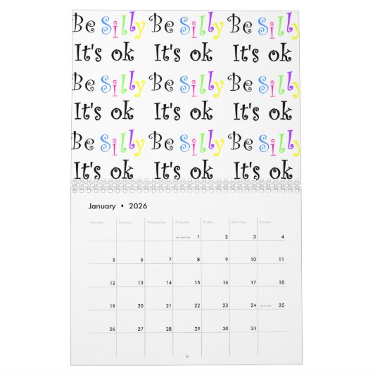 Calendrier Mural Illustration/calendrier inspiré du R-U conceptions (Jan 2026)