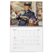 Calendrier Mural Illustration vintage Emplois et professions (Mar 2026)