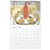 Calendrier Mural Illustration vintage science fiction futuriste (Feb 2027)