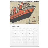 Calendrier Mural Illustration vintage science fiction futuriste (Mar 2026)