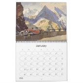 Calendrier Mural Illustration vintage Voyage et transport (Jan 2026)