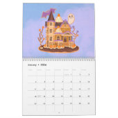 Calendrier mural illustré d'Halloween toute l'anné (Jan 2026)