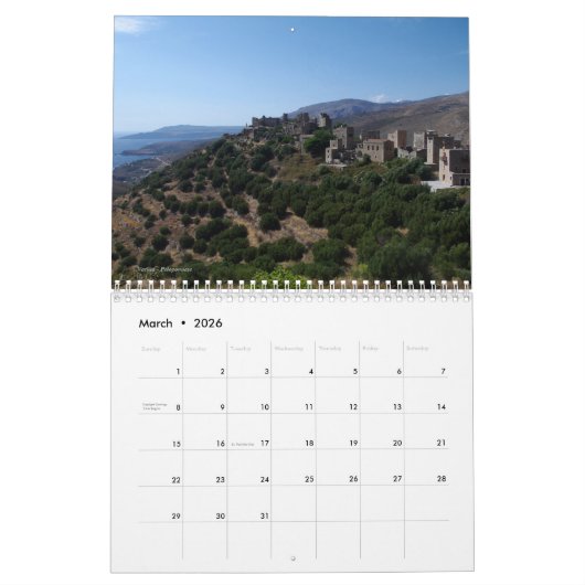 Calendrier Mural Images de Grèce (Mar 2026)