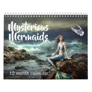 Calendrier Mural imaginaire mystérieux des sirènes en 2025