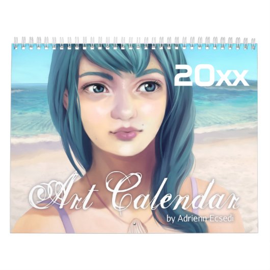 Calendrier Mural Imaginaires filles 20XX Art numérique (Protection)