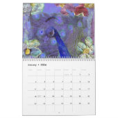 Calendrier mural imprimé par paon d'art 2014 (Jan 2026)