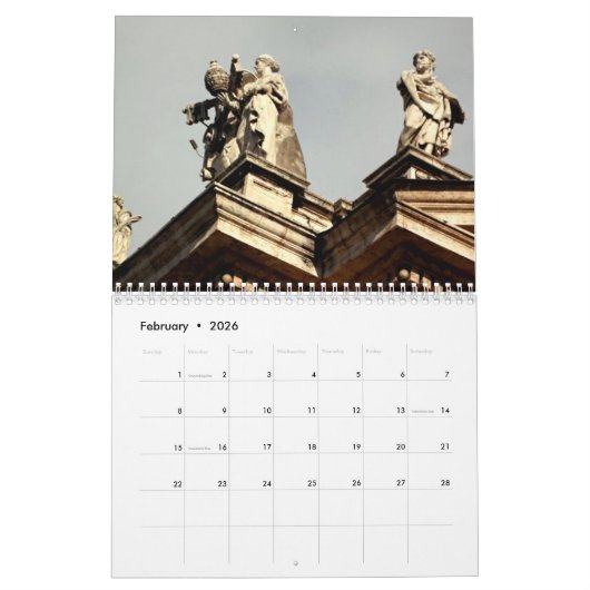 Calendrier Mural Italie (Feb 2026)