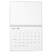 Calendrier Mural J'aime des butées toriques (Mar 2027)