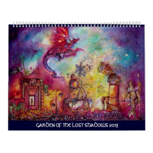 CALENDRIER MURAL JARDIN DU DRAGON ROUGE VOLANT DES OMBRES -2013