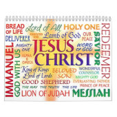 CALENDRIER MURAL JÉSUS LES NOMS DE NOM SURTOUT (Protection)