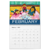 Calendrier Mural Joyeux Enfants Art pour enfants (Feb 2027)