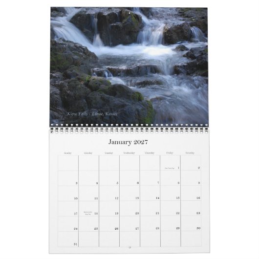 Calendrier Mural Kauai 2012 (Jan 2027)