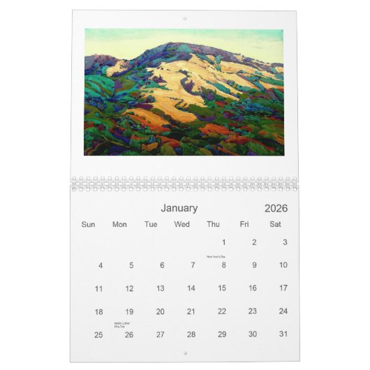 Calendrier Mural La Californie aménage 2012 en parc (Jan 2026)