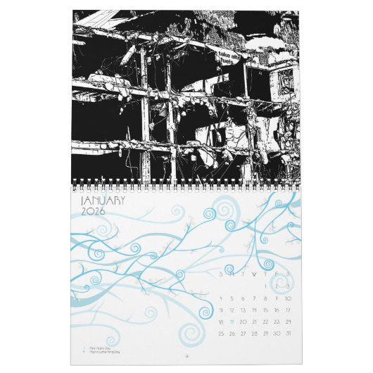 Calendrier Mural LA du centre (Jan 2026)