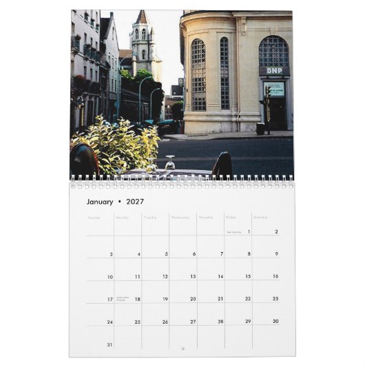Calendrier Mural La France (Jan 2027)