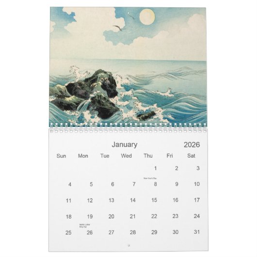 Calendrier Mural La magie des estampes japonaises (Jan 2026)