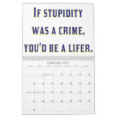 Calendrier Mural La police classe (Feb 2027)