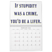 Calendrier Mural La police classe (Feb 2026)