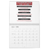 Calendrier Mural LA SNOWMOBILING-ÊTRE-VIE-zazz (Mar 2026)