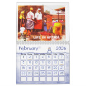 CALENDRIER MURAL LA VIE EN AFRIQUE (Feb 2026)