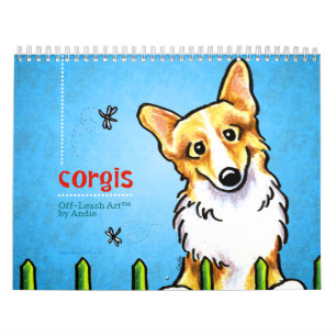 Calendrier Mural -Laisse Art™ vol. 1 de Corgis