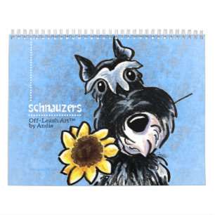 Calendrier Mural -Laisse Art™ vol. 1 de Schnauzers