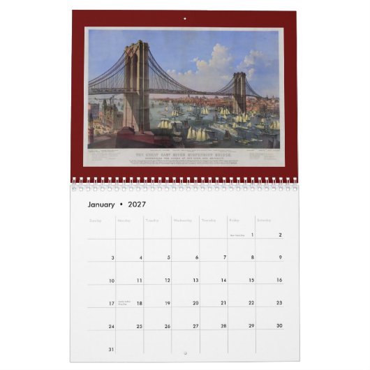Calendrier Mural L'Amérique ! (Jan 2027)