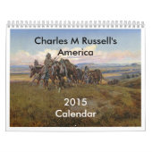 Calendrier Mural L'Amérique de Charles M Russell (Protection)