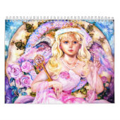 Calendrier Mural L'ange de l'horloge de quartz rose (Protection)