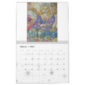 Calendrier Mural L'ange de l'horloge de quartz rose (Feb 2026)