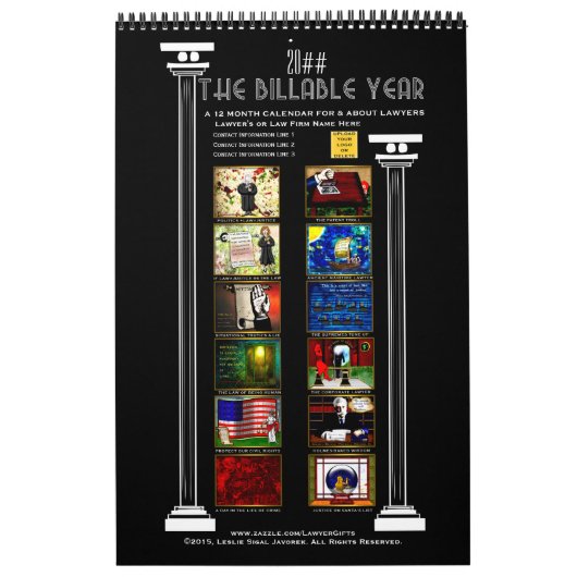 Calendrier Mural L'année facturable pour des avocats - (Protection)