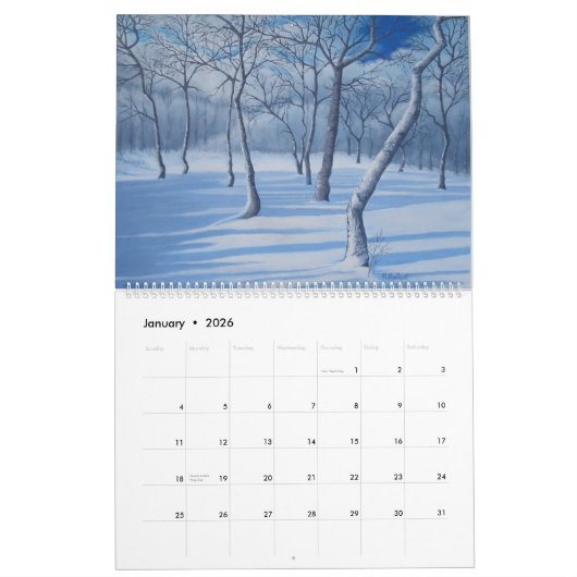 Calendrier Mural L'art de Rick vaillant (Jan 2026)