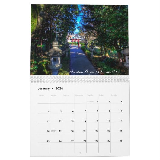 Calendrier Mural Le Japon dans HDR (Jan 2026)