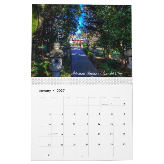 Calendrier Mural Le Japon dans HDR (Jan 2027)