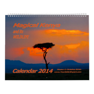 Calendrier Mural Le Kenya magique et sa faune classent 2014 2-Pg.