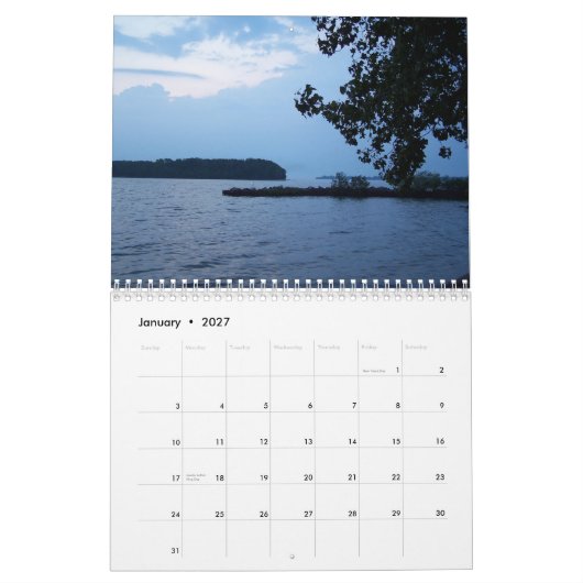 Calendrier Mural Le lac Érié Calander (Jan 2027)