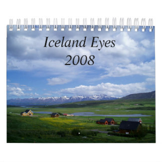 Calendrier Mural Le *New* Islande observe 2008, avec le texte