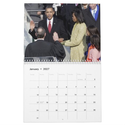 Calendrier Mural Le Président Obama Calander (Jan 2027)