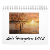 Calendrier Mural Le Watercolors2013 de Lin (Protection)